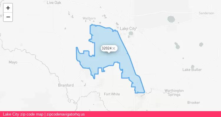 Lake City City is a small town located Florida, in the South region of the United States, and its official zip code is 32024. Lake City city more data from ValidUsapostalcodes | ValidUsapostalcodes
