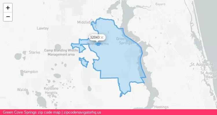 Green Cove Springs City is a small town located Florida, in the South region of the United States, and its official zip code is 32043. Green Cove Springs city more data from ValidUsapostalcodes | ValidUsapostalcodes