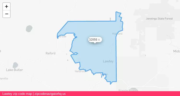 Lawtey City is a small town located Florida, in the South region of the United States, and its official zip code is 32058. Lawtey city more data from ValidUsapostalcodes | ValidUsapostalcodes