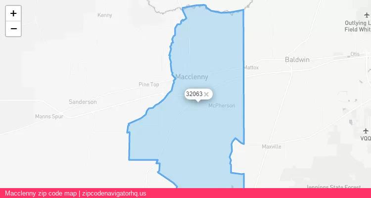 Macclenny City is a small town located Florida, in the South region of the United States, and its official zip code is 32063. Macclenny city more data from ValidUsapostalcodes | ValidUsapostalcodes