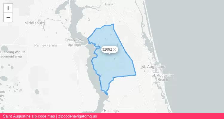 Saint Augustine City is a small town located Florida, in the South region of the United States, and its official zip code is 32092. Saint Augustine city more data from ValidUsapostalcodes | ValidUsapostalcodes