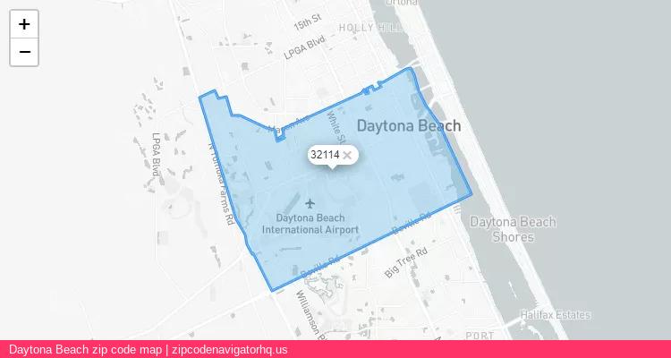 Daytona Beach City is a small town located Florida, in the South region of the United States, and its official zip code is 32114. Daytona Beach city more data from ValidUsapostalcodes | ValidUsapostalcodes