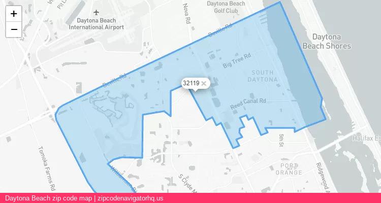 Daytona Beach City is a small town located Florida, in the South region of the United States, and its official zip code is 32119. Daytona Beach city more data from ValidUsapostalcodes | ValidUsapostalcodes
