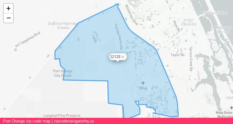 Port Orange City is a small town located Florida, in the South region of the United States, and its official zip code is 32128. Port Orange city more data from ValidUsapostalcodes | ValidUsapostalcodes