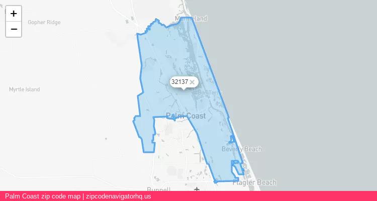 Palm Coast City is a small town located Florida, in the South region of the United States, and its official zip code is 32137. Palm Coast city more data from ValidUsapostalcodes | ValidUsapostalcodes