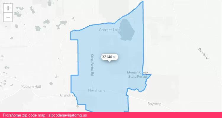 Florahome City is a small town located Florida, in the South region of the United States, and its official zip code is 32140. Florahome city more data from ValidUsapostalcodes | ValidUsapostalcodes