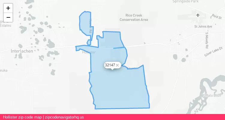 Hollister City is a small town located Florida, in the South region of the United States, and its official zip code is 32147. Hollister city more data from ValidUsapostalcodes | ValidUsapostalcodes