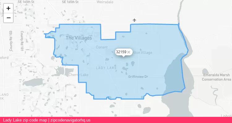 Lady Lake City is a small town located Florida, in the South region of the United States, and its official zip code is 32159. Lady Lake city more data from ValidUsapostalcodes | ValidUsapostalcodes