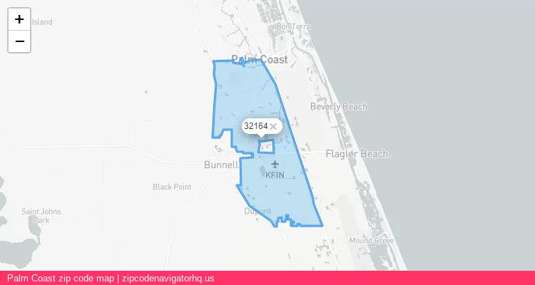 Palm Coast City is a small town located Florida, in the South region of the United States, and its official zip code is 32164. Palm Coast city more data from ValidUsapostalcodes | ValidUsapostalcodes