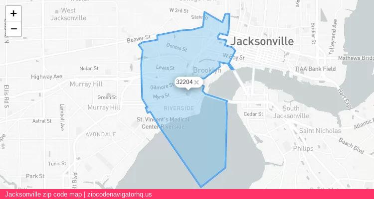 Jacksonville City is a small town located Florida, in the South region of the United States, and its official zip code is 32204. Jacksonville city more data from ValidUsapostalcodes | ValidUsapostalcodes
