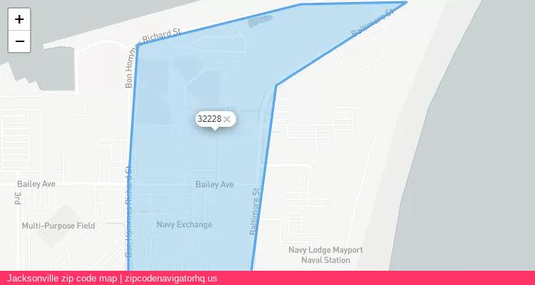 Jacksonville City is a small town located Florida, in the South region of the United States, and its official zip code is 32228. Jacksonville city more data from ValidUsapostalcodes | ValidUsapostalcodes