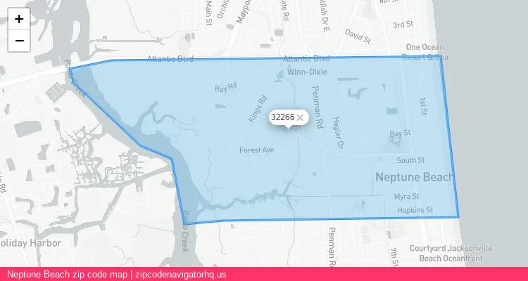 Neptune Beach City is a small town located Florida, in the South region of the United States, and its official zip code is 32266. Neptune Beach city more data from ValidUsapostalcodes | ValidUsapostalcodes