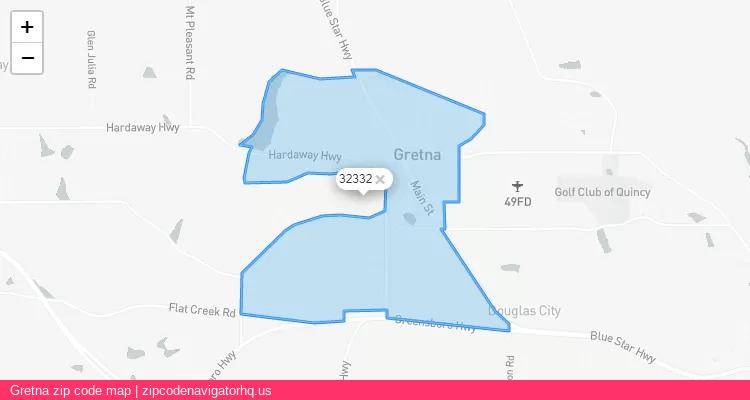 Gretna City is a small town located Florida, in the South region of the United States, and its official zip code is 32332. Gretna city more data from ValidUsapostalcodes | ValidUsapostalcodes