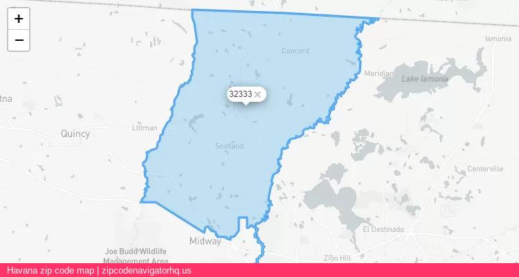 Havana City is a small town located Florida, in the South region of the United States, and its official zip code is 32333. Havana city more data from ValidUsapostalcodes | ValidUsapostalcodes