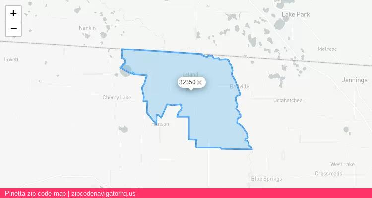Pinetta City is a small town located Florida, in the South region of the United States, and its official zip code is 32350. Pinetta city more data from ValidUsapostalcodes | ValidUsapostalcodes