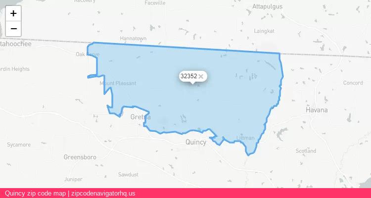 Quincy City is a small town located Florida, in the South region of the United States, and its official zip code is 32352. Quincy city more data from ValidUsapostalcodes | ValidUsapostalcodes