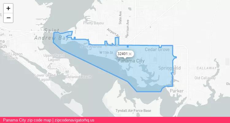 Panama City City is a small town located Florida, in the South region of the United States, and its official zip code is 32401. Panama City city more data from ValidUsapostalcodes | ValidUsapostalcodes