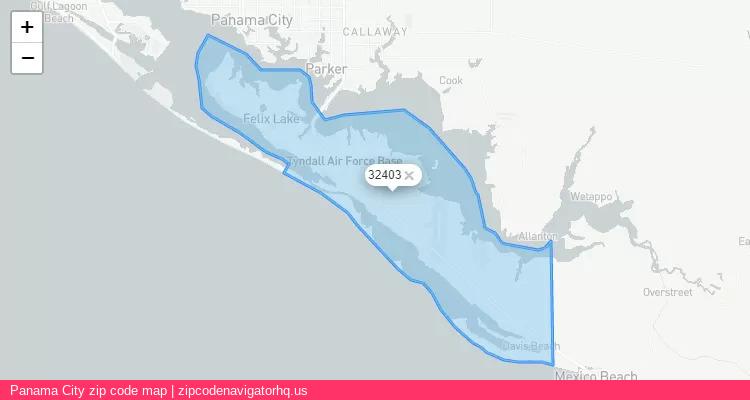 Panama City City is a small town located Florida, in the South region of the United States, and its official zip code is 32403. Panama City city more data from ValidUsapostalcodes | ValidUsapostalcodes