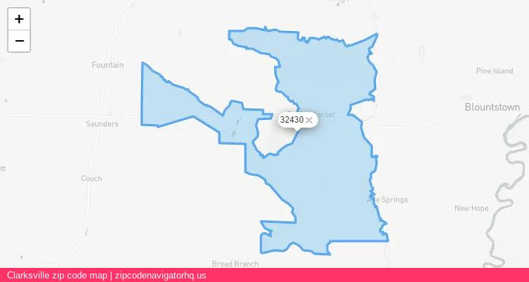 Clarksville City is a small town located Florida, in the South region of the United States, and its official zip code is 32430. Clarksville city more data from ValidUsapostalcodes | ValidUsapostalcodes