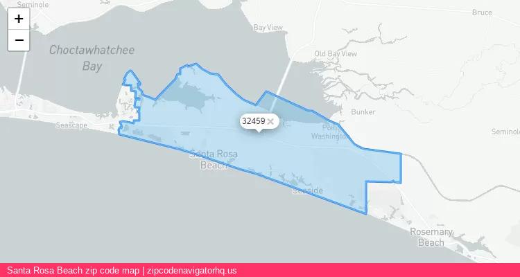 Santa Rosa Beach City is a small town located Florida, in the South region of the United States, and its official zip code is 32459. Santa Rosa Beach city more data from ValidUsapostalcodes | ValidUsapostalcodes