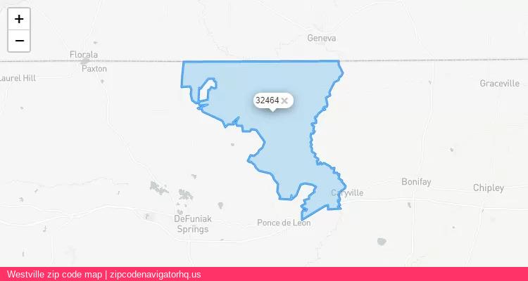 Westville City is a small town located Florida, in the South region of the United States, and its official zip code is 32464. Westville city more data from ValidUsapostalcodes | ValidUsapostalcodes