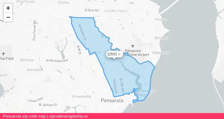 Pensacola City is a small town located Florida, in the South region of the United States, and its official zip code is 32503. Pensacola city more data from ValidUsapostalcodes | ValidUsapostalcodes