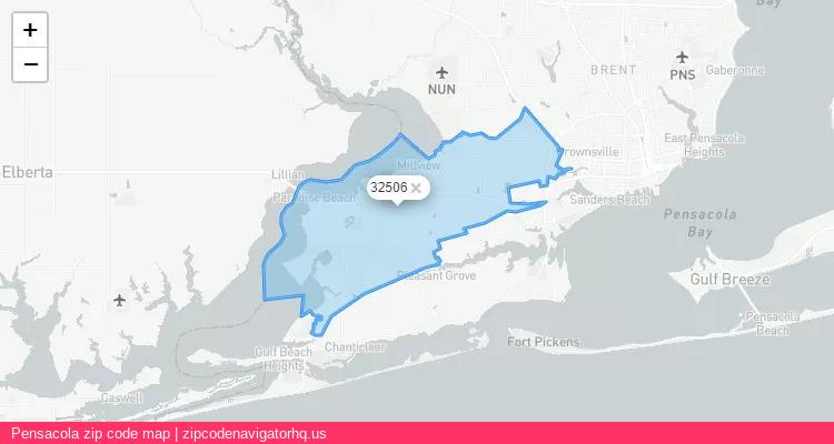 Pensacola City is a small town located Florida, in the South region of the United States, and its official zip code is 32506. Pensacola city more data from ValidUsapostalcodes | ValidUsapostalcodes