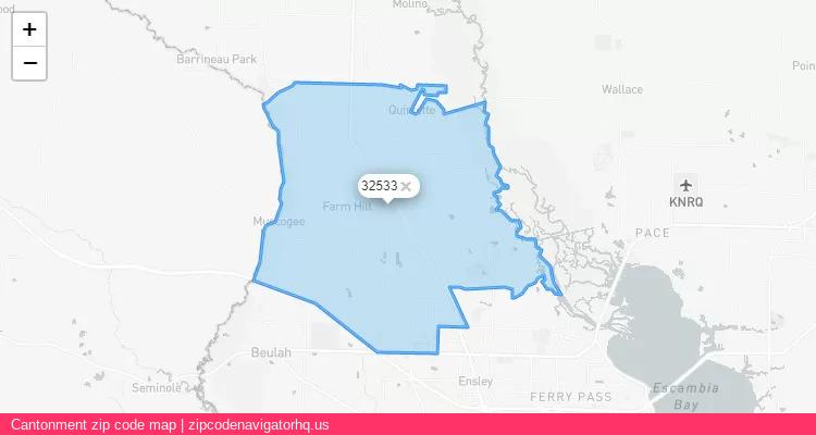 Cantonment City is a small town located Florida, in the South region of the United States, and its official zip code is 32533. Cantonment city more data from ValidUsapostalcodes | ValidUsapostalcodes