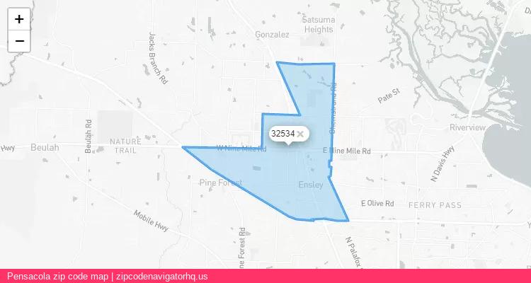 Pensacola City is a small town located Florida, in the South region of the United States, and its official zip code is 32534. Pensacola city more data from ValidUsapostalcodes | ValidUsapostalcodes