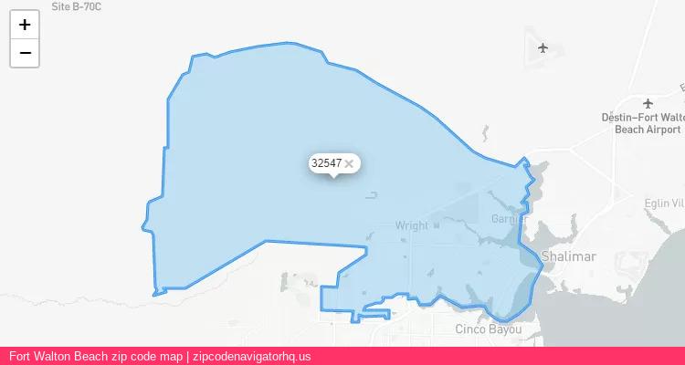 Fort Walton Beach City is a small town located Florida, in the South region of the United States, and its official zip code is 32547. Fort Walton Beach city more data from ValidUsapostalcodes | ValidUsapostalcodes