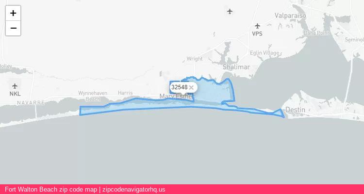 Fort Walton Beach City is a small town located Florida, in the South region of the United States, and its official zip code is 32548. Fort Walton Beach city more data from ValidUsapostalcodes | ValidUsapostalcodes