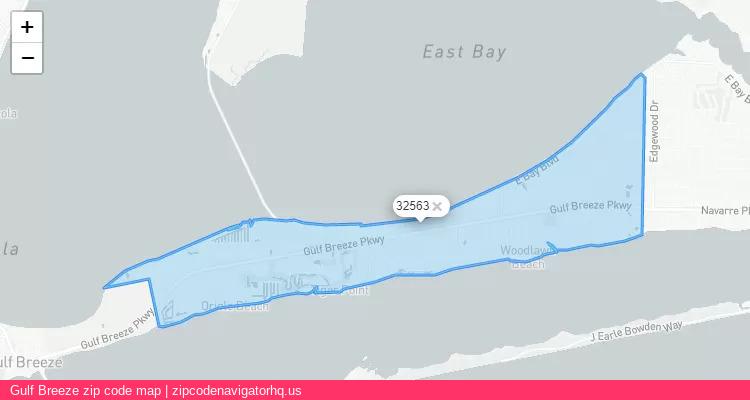 Gulf Breeze City is a small town located Florida, in the South region of the United States, and its official zip code is 32563. Gulf Breeze city more data from ValidUsapostalcodes | ValidUsapostalcodes