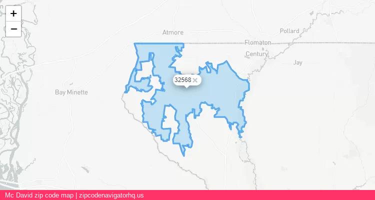 Mc David City is a small town located Florida, in the South region of the United States, and its official zip code is 32568. Mc David city more data from ValidUsapostalcodes | ValidUsapostalcodes