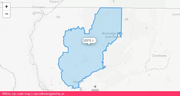 Milton City is a small town located Florida, in the South region of the United States, and its official zip code is 32570. Milton city more data from ValidUsapostalcodes | ValidUsapostalcodes
