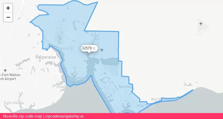 Niceville City is a small town located Florida, in the South region of the United States, and its official zip code is 32578. Niceville city more data from ValidUsapostalcodes | ValidUsapostalcodes