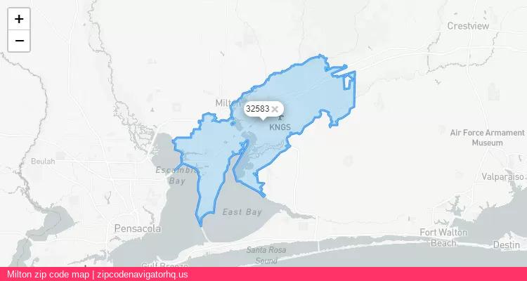 Milton City is a small town located Florida, in the South region of the United States, and its official zip code is 32583. Milton city more data from ValidUsapostalcodes | ValidUsapostalcodes