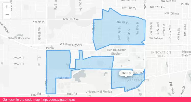 Gainesville City is a small town located Florida, in the South region of the United States, and its official zip code is 32603. Gainesville city more data from ValidUsapostalcodes | ValidUsapostalcodes
