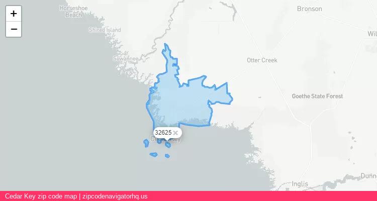 Cedar Key City is a small town located Florida, in the South region of the United States, and its official zip code is 32625. Cedar Key city more data from ValidUsapostalcodes | ValidUsapostalcodes