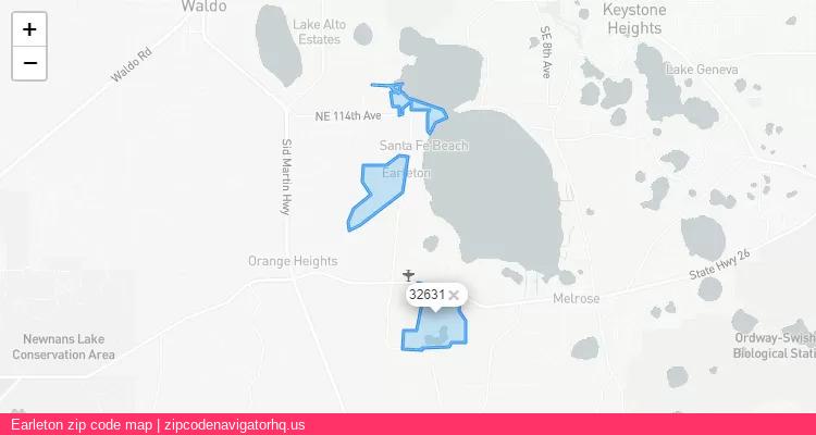 Earleton City is a small town located Florida, in the South region of the United States, and its official zip code is 32631. Earleton city more data from ValidUsapostalcodes | ValidUsapostalcodes