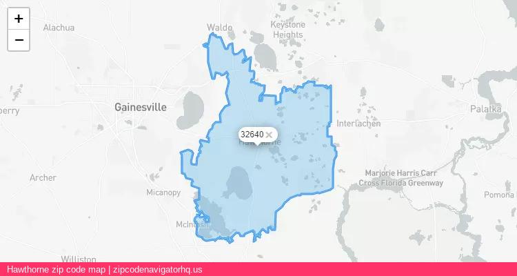 Hawthorne City is a small town located Florida, in the South region of the United States, and its official zip code is 32640. Hawthorne city more data from ValidUsapostalcodes | ValidUsapostalcodes
