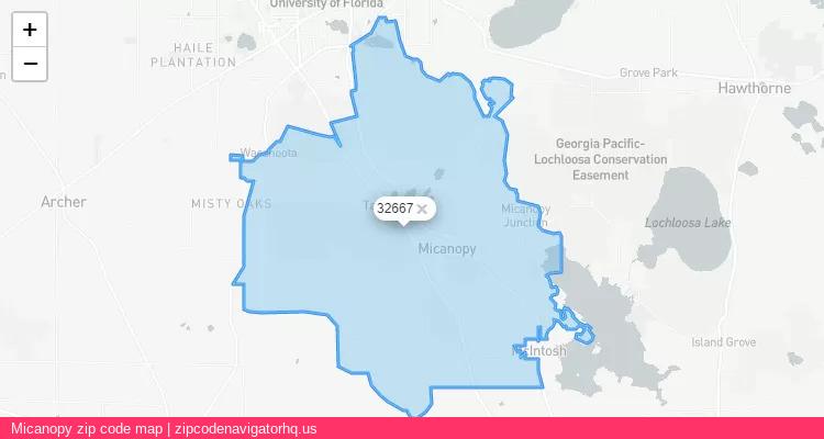 Micanopy City is a small town located Florida, in the South region of the United States, and its official zip code is 32667. Micanopy city more data from ValidUsapostalcodes | ValidUsapostalcodes
