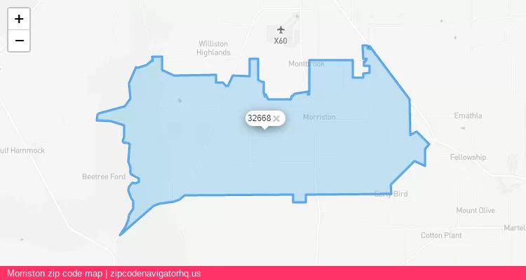 Morriston City is a small town located Florida, in the South region of the United States, and its official zip code is 32668. Morriston city more data from ValidUsapostalcodes | ValidUsapostalcodes