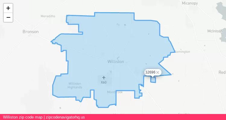 Williston City is a small town located Florida, in the South region of the United States, and its official zip code is 32696. Williston city more data from ValidUsapostalcodes | ValidUsapostalcodes