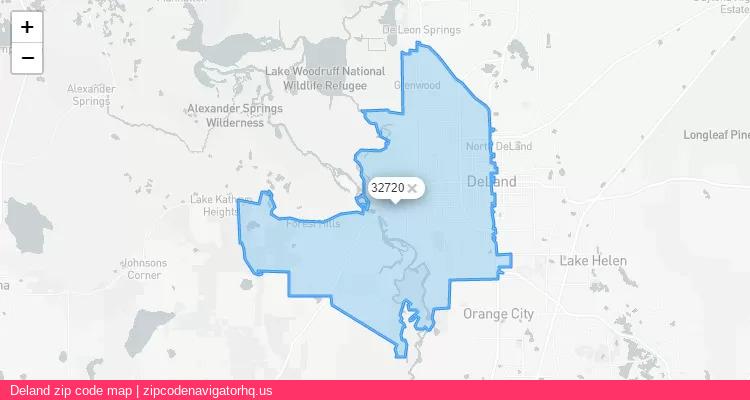 Deland City is a small town located Florida, in the South region of the United States, and its official zip code is 32720. Deland city more data from ValidUsapostalcodes | ValidUsapostalcodes