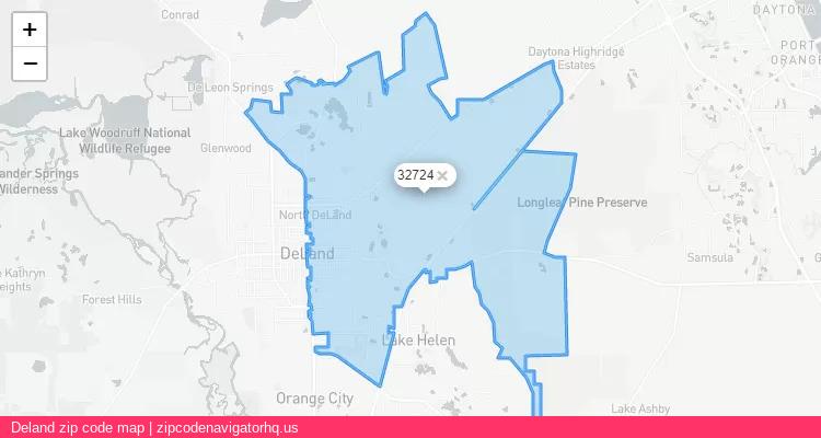 Deland City is a small town located Florida, in the South region of the United States, and its official zip code is 32724. Deland city more data from ValidUsapostalcodes | ValidUsapostalcodes