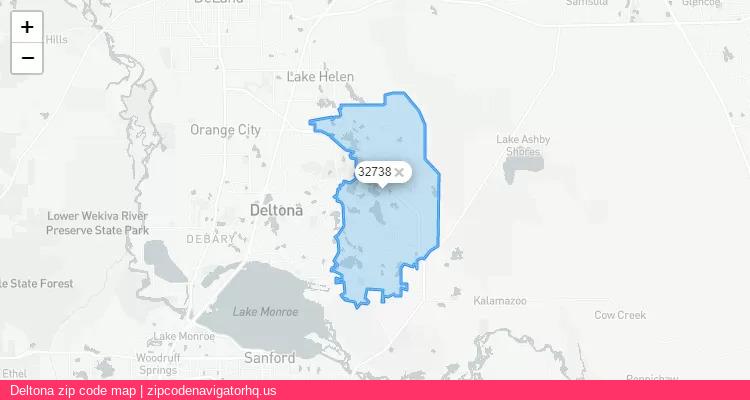Deltona City is a small town located Florida, in the South region of the United States, and its official zip code is 32738. Deltona city more data from ValidUsapostalcodes | ValidUsapostalcodes
