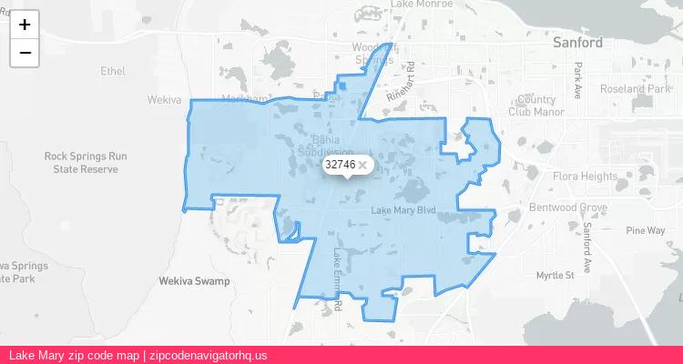 Lake Mary City is a small town located Florida, in the South region of the United States, and its official zip code is 32746. Lake Mary city more data from ValidUsapostalcodes | ValidUsapostalcodes