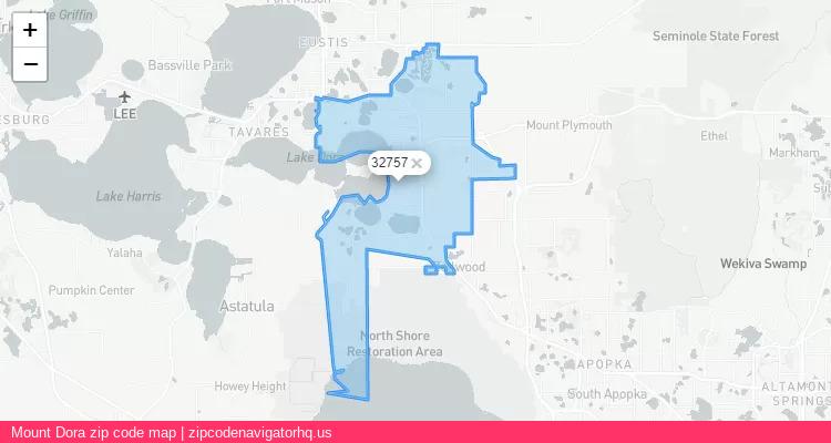 Mount Dora City is a small town located Florida, in the South region of the United States, and its official zip code is 32757. Mount Dora city more data from ValidUsapostalcodes | ValidUsapostalcodes
