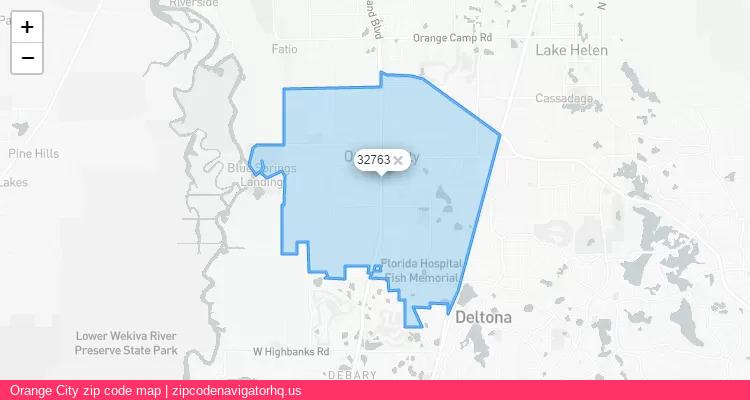 Orange City City is a small town located Florida, in the South region of the United States, and its official zip code is 32763. Orange City city more data from ValidUsapostalcodes | ValidUsapostalcodes