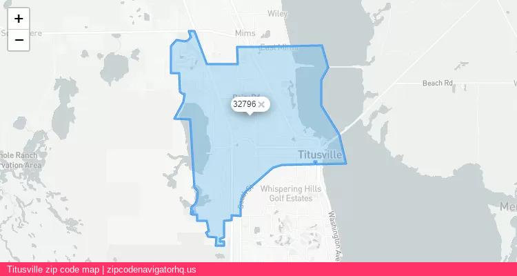 Titusville City is a small town located Florida, in the South region of the United States, and its official zip code is 32796. Titusville city more data from ValidUsapostalcodes | ValidUsapostalcodes